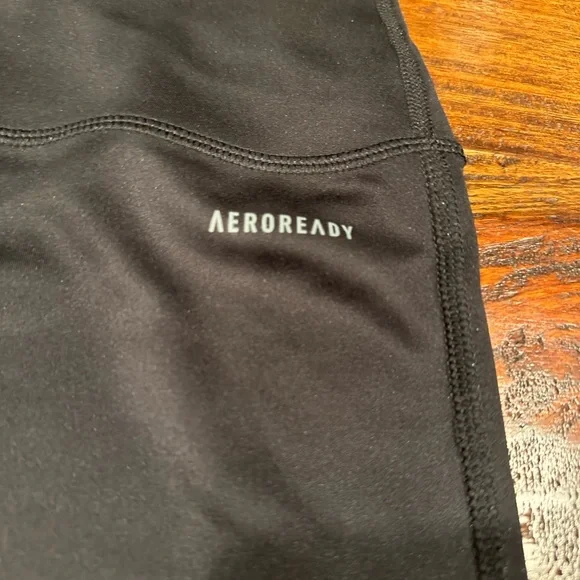 Adidas AEROREADY Prime Green High-Waisted Women's Logo Leggings Size L - Picture 10 of 10